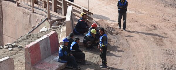 Строители Рогунской ГЭС - Sputnik Тоҷикистон