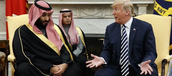 Президент США Дональд Трамп и наследный принц Саудовской Аравии Мухаммед бен Салман во время встречи в Белом доме в Вашингтоне, архивное фото - Sputnik Таджикистан