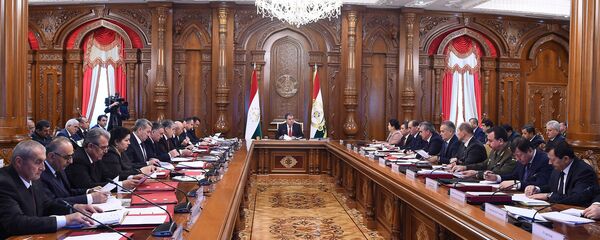 Заседание правительства Республики Таджикистан Заседание правительства Республики Таджикистан - Sputnik Тоҷикистон