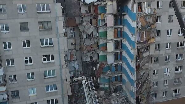 Последствия взрыва газа в Магнитогорске. Съемка с дрона - Sputnik Таджикистан