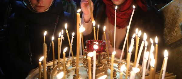 Рождество Христово. Патриаршая литургия в храме Христа Спасителя  - Sputnik Таджикистан