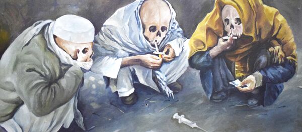 Картина на выставке РКЦ в Кабуле, Афганистан - Sputnik Таджикистан