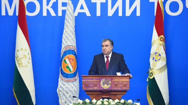 Участие президента в заседание НДПТ Народно-демократическая партия Таджикистана - Sputnik Таджикистан