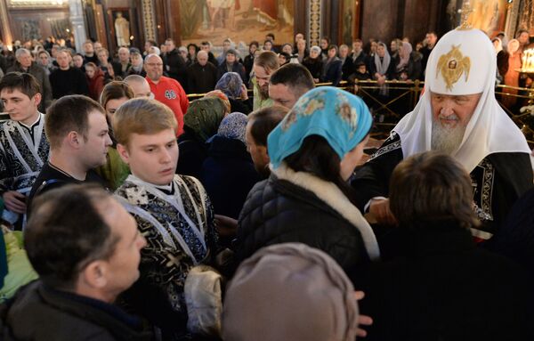Патриаршее богослужение в Прощеное воскресенье Патриаршее богослужение в Прощеное воскресенье - Sputnik Таджикистан