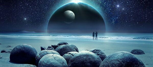 Иллюстрация неземного пейзажа, архивное фото - Sputnik Таджикистан