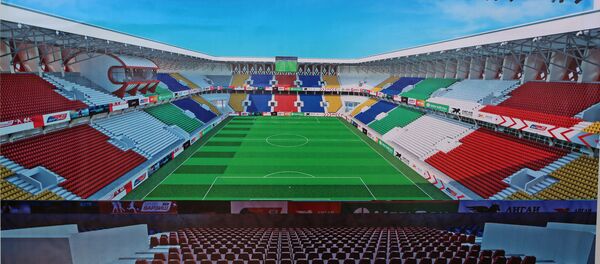 Оғози сохтмони варзишгоҳ бо 30 ҳазор ҷойи нишаст дар Душанбе Оғози сохтмони варзишгоҳ бо 30 ҳазор ҷойи нишаст дар Душанбе - Sputnik Тоҷикистон