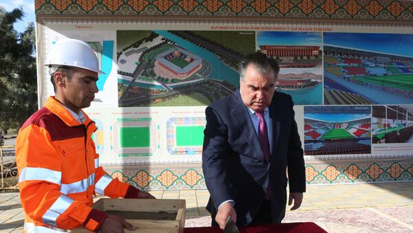 Начало строительства стадиона на 30 тысяч посадочных мест в городе Душанбе - Sputnik Тоҷикистон
