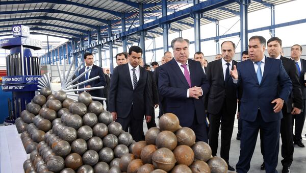 Открытие производственного цеха по выпуску арматуры в городе Гулистон - Sputnik Таджикистан