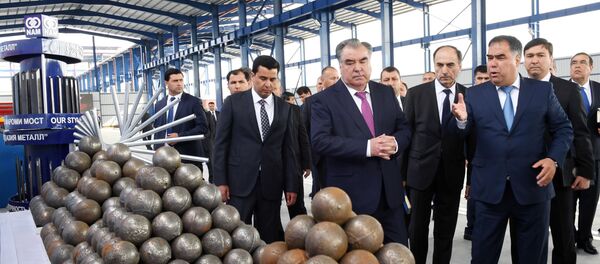 Открытие производственного цеха по выпуску арматуры в городе Гулистон Открытие производственного цеха по выпуску арматуры в городе Гулистон - Sputnik Таджикистан