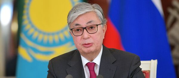 Президент Казахстана Касым-Жомарт Токаев на пресс-конференции по итогам российско-казахстанских переговоров с президентом РФ Владимиром Путиным - Sputnik Тоҷикистон