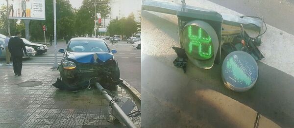 Фаррух Каримов бо “Волсваген”, чароғак ва “камера-ҳоро дар маркази Душанбе корношоям кард - Sputnik Тоҷикистон