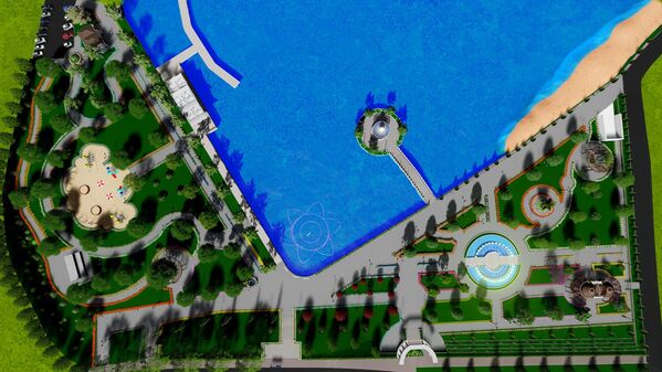 Проект реконструкции и благоустроства парка Молодежного озера, по проспекту И. Сомони - Sputnik Таджикистан