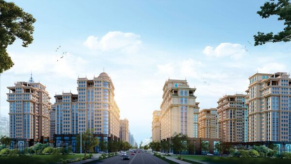 Архитектурная концепция зданий расположенных по улице Айни, согласно реализации Генерального плана г. Душанбе - Sputnik Тоҷикистон