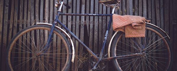 Собака спит около велосипеда Собака спит около велосипеда - Sputnik Тоҷикистон