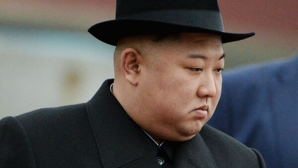 Лидер КНДР Ким Чен Ын на торжественной церемонии встречи во Владивостоке - Sputnik Таджикистан