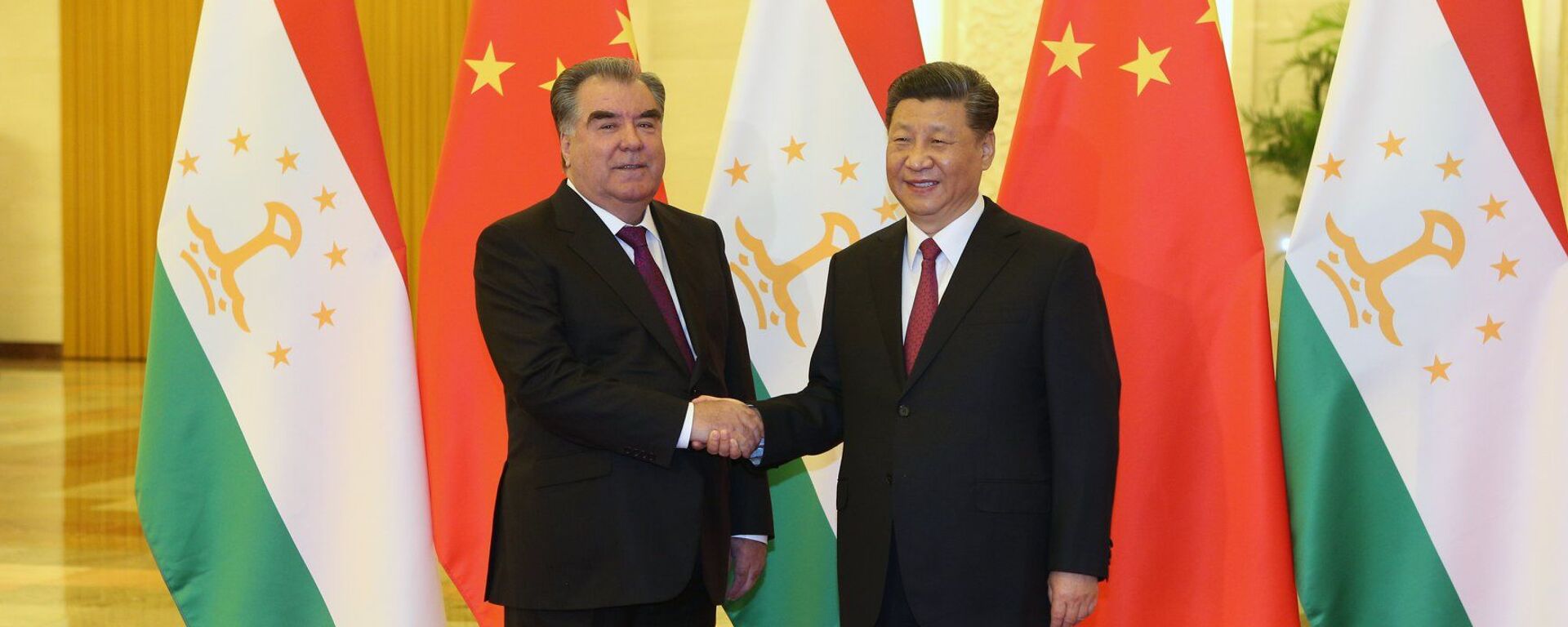 Встреча главы Таджикистана Эмомали Рахмон и председателя КНР Си Цзиньпина - Sputnik Тоҷикистон, 1920, 16.06.2020