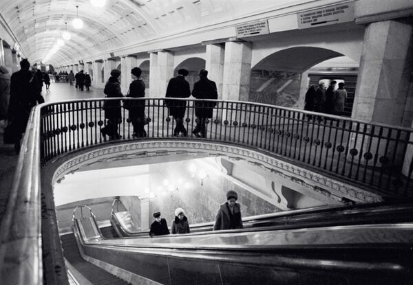 Пересадочный узел на станции Московского метрополитена Проспект Мира, 1975 год - Sputnik Таджикистан