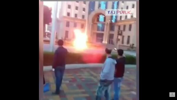 Пожар в Душанбе - Sputnik Таджикистан