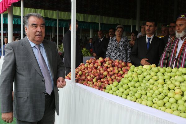 Здесь таджикский лидер открыл ряд объектов, ознакомился с состоянием сельскохозяйственных работ и пообщался с местными жителями - Sputnik Таджикистан