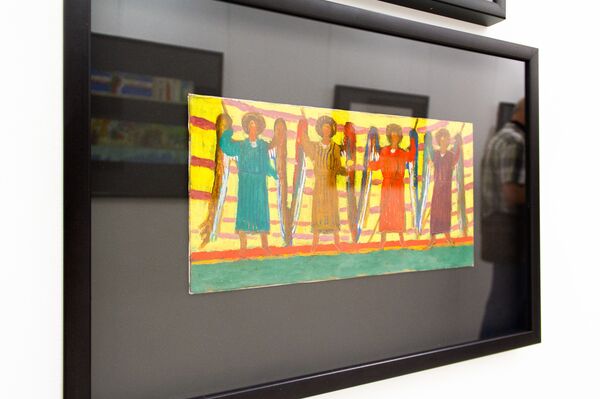 Омезиши фарҳанги тоҷикӣ бо махсусиятҳои масеҳӣ дар наққошиҳои Аъзам Атахонов - Sputnik Тоҷикистон