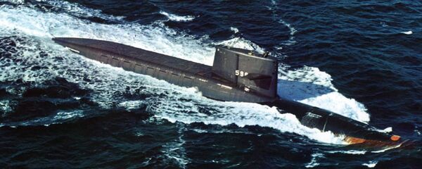 Первая американская подводная лодка с баллистическими ракетами на борту Джордж Вашингтон Первая американская подводная лодка с баллистическими ракетами на борту Джордж Вашингтон - Sputnik Тоҷикистон