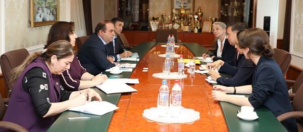 Встреча Председателя НБТ и советника Президента Франции по экономическим вопросам странь Центральной Азии  - Sputnik Тоҷикистон