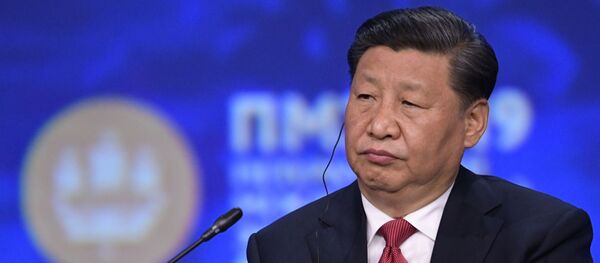 Председатель Китайской Народной Республики Си Цзиньпин на пленарном заседании Петербургского международного экономического форума 2019 - Sputnik Таджикистан