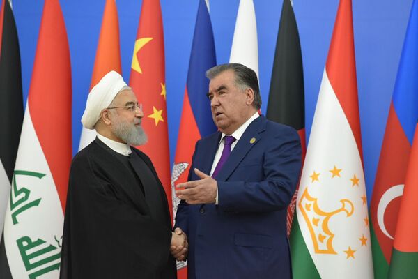 Президент Ирана Хасан Роухани и президент Таджикистана Эмомали Рахмон - Sputnik Таджикистан