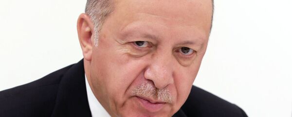 Президент Турции Реджеп Тайип Эрдоган во время встречи с президентом РФ Владимиром Путиным на полях Группы двадцати  - Sputnik Тоҷикистон