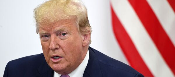 Президент США Дональд Трамп во время беседы с президентом РФ Владимиром Путиным  - Sputnik Таджикистан