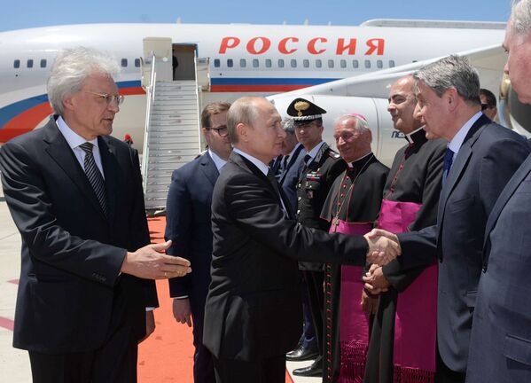 Официальный визит президента РФ В. Путина в Италию - Sputnik Таджикистан