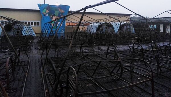 Пожар в палаточном городке в Хабаровском крае - Sputnik Таджикистан