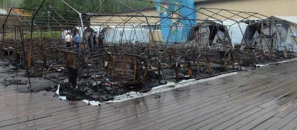 Пожар в палаточном городке в Хабаровском крае - Sputnik Таджикистан