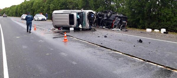 На месте ДТП в Сасовском районе Рязанской области. 6 августа 2019 - Sputnik Таджикистан