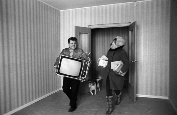 Новоселье в новых домах Орехово-Борисова в Москве, 1976 - Sputnik Таджикистан