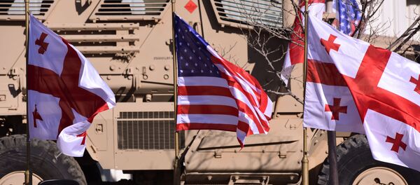 Флаги Грузии и США - Sputnik Таджикистан