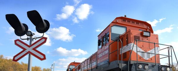 Поезд на железной дороге - Sputnik Тоҷикистон