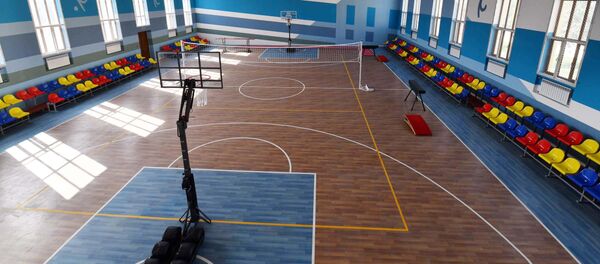 Спортзал в лицее №3 в городе Душанбе - Sputnik Тоҷикистон