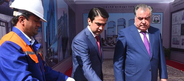 Начало строительства новой гостиницы в Душанбе GRAND RUDAKI TOWER - Sputnik Тоҷикистон