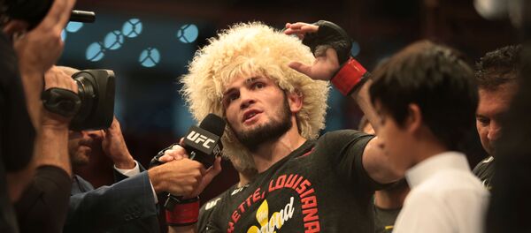 Хабиб НУрмагомедов после боя - Sputnik Тоҷикистон