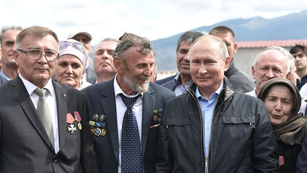 Рабочая поездка президента РФ В. Путина в Дагестан - Sputnik Таджикистан
