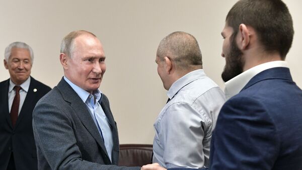 Рабочая поездка президента РФ В. Путина в Дагестан - Sputnik Таджикистан