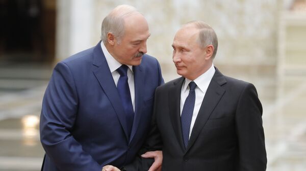 Президент РФ Владимир Путин и президент Беларуси Александр Лукашенко - Sputnik Таджикистан