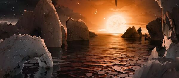 Так художник представил себе планету TRAPPIST-1f, ближайшего кандидата на роль двойника Земли - Sputnik Таджикистан