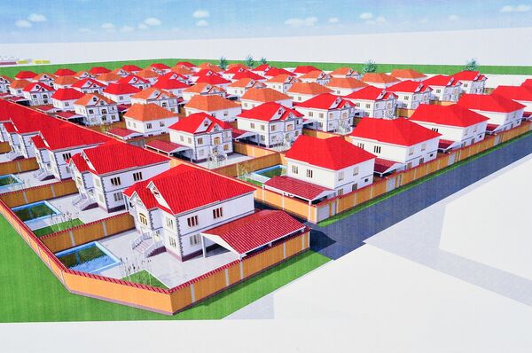 Манучеҳр Каримзода дар ноҳияи Файзобод шаҳраки замонавии Сомониён месозад - акс - Sputnik Тоҷикистон