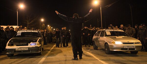 Первые состязания по автомобильному спринту в Чечне - Sputnik Тоҷикистон