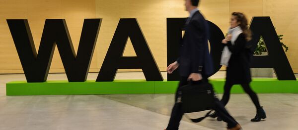 В холле конференц-центра в Катовице, где проходит конгресс Всемирного антидопингового агентства (ВАДА) - Sputnik Таджикистан