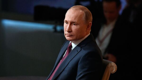 Ежегодная большая пресс-конференция президента РФ В. Путина - Sputnik Таджикистан