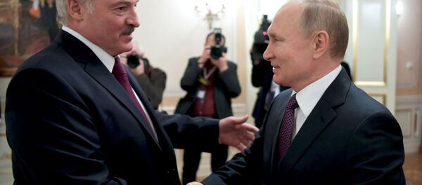 Президент РФ Владимир Путин и президент Беларуси Александр Лукашенко - Sputnik Таджикистан