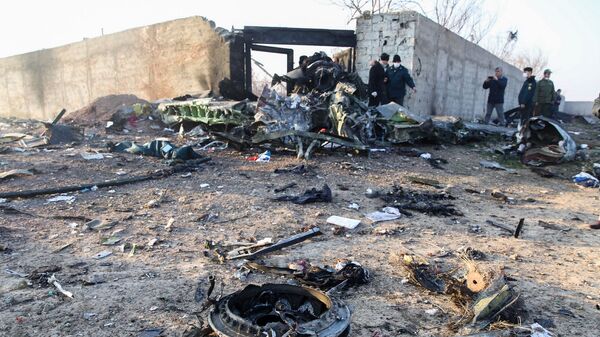 Обломки упавшего в Иране украинского самолета - Sputnik Таджикистан